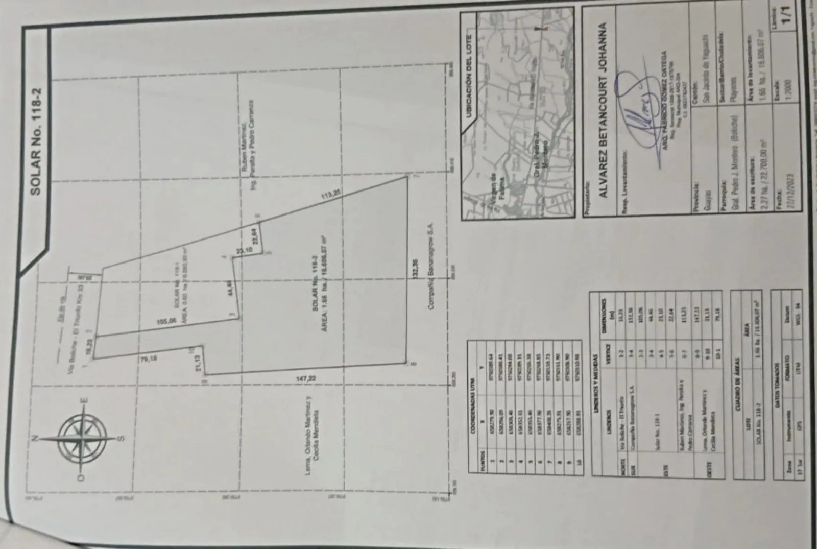 Terreno en venta en Yaguachi IngS