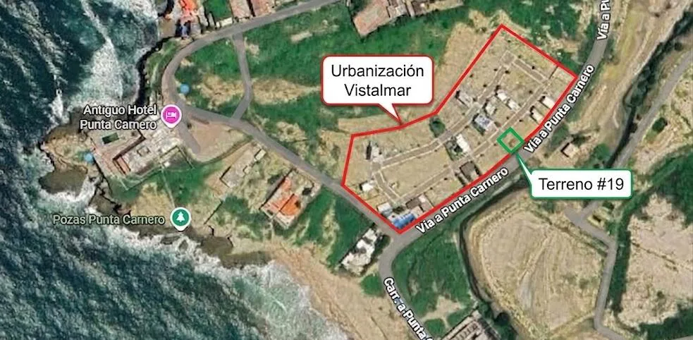 Terreno en venta, Urb Vistalmar, Punta Carnero, CyP